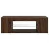 TV staliukas Televizoriaus spintelė su LED, ruda ąžuolo, 90x39x30cm