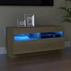 TV staliukas Televizoriaus spintelė su LED, sonoma ąžuolo, 80x35x40cm