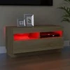 TV staliukas Televizoriaus spintelė su LED, sonoma ąžuolo, 80x35x40cm