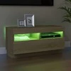 TV staliukas Televizoriaus spintelė su LED, sonoma ąžuolo, 80x35x40cm