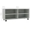 TV staliukas TV spintelė su ratukais, betono, 90x35x35cm, apdirbta mediena