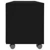 TV spintelė su ratukais, juoda, 90x35x35cm, apdirbta mediena