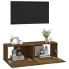 TV staliukas Televizoriaus spintelės, 2vnt., ąžuolo, 100x30x30cm, mediena