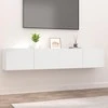 TV staliukas Televizoriaus spintelės, 2vnt., baltos, 80x30x30cm, mediena