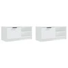 TV staliukas Televizoriaus spintelės, 2vnt., baltos, 80x35x36,5cm, mediena