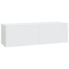 Sieninės TV spintelės, 2vnt., baltos, 100x30x30cm, mediena