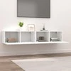TV staliukas Televizoriaus spintelės, 2vnt., baltos, 80x30x30cm, mediena