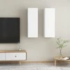 TV staliukas Televizoriaus spintelės, 2vnt., baltos, 30,5x30x90cm, mediena