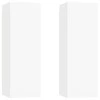 TV staliukas Televizoriaus spintelės, 2vnt., baltos, 30,5x30x90cm, mediena