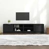 TV staliukas Televizoriaus spintelės, 2vnt., juodos, 80x35x36,5cm, mediena