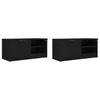 TV staliukas Televizoriaus spintelės, 2vnt., juodos, 80x35x36,5cm, mediena