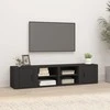 TV staliukas Televizoriaus spintelės, 2vnt., juodos, 80x31,5x36cm, mediena