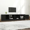 TV staliukas Televizoriaus spintelės, 2vnt., juodos, 80x35x36,5cm, mediena