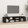 TV staliukas Televizoriaus spintelės, 2vnt., juodos, 80x31,5x36cm, mediena
