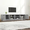 TV staliukas Televizoriaus spintelės, 2vnt., pilkos, 80x35x36,5cm, mediena