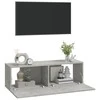 TV staliukas Televizoriaus spintelės, 2vnt., pilkos, 100x30x30cm, mediena