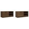TV staliukas Televizoriaus spintelės, 2vnt., rudos, 80x35x36,5cm, mediena
