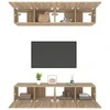 TV staliukas Televizoriaus spintelės, 4vnt., ąžuolo, 80x30x30cm, mediena