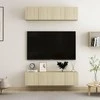 TV staliukas Televizoriaus spintelės, 4vnt., ąžuolo, 60x30x30cm, mediena
