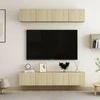 TV staliukas Televizoriaus spintelės, 4vnt., ąžuolo, 80x30x30cm, mediena