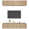 TV staliukas Televizoriaus spintelės, 4vnt., ąžuolo, 80x30x30cm, mediena