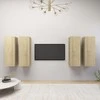 TV staliukas Televizoriaus spintelės, 4vnt., ąžuolo, 30,5x30x90cm, mediena