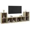 TV staliukas Televizoriaus spintelės, 4vnt., ąžuolo, 72x35x36,5cm, mediena