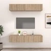 TV staliukas Televizoriaus spintelės, 4vnt., ąžuolo, 80x30x30cm, mediena