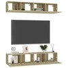 TV staliukas Televizoriaus spintelės, 4vnt., ąžuolo, 80x30x30cm, mediena