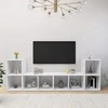 TV staliukas Televizoriaus spintelės, 4vnt., baltos, 72x35x36,5cm, mediena