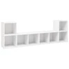 TV staliukas Televizoriaus spintelės, 4vnt., baltos, 72x35x36,5cm, mediena
