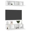 TV staliukas Televizoriaus spintelės, 4vnt., baltos, 60x30x30cm, mediena