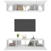 TV staliukas Televizoriaus spintelės, 4vnt., baltos, 80x30x30cm, mediena