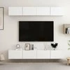 TV staliukas Televizoriaus spintelės, 4vnt., baltos, 100x30x30cm, mediena
