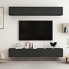 TV staliukas Televizoriaus spintelės, 4vnt., juodos, 100x30x30cm, mediena