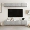 TV staliukas Televizoriaus spintelės, 4vnt., betono, 100x30x30cm, mediena