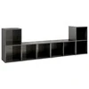 TV staliukas Televizoriaus spintelės, 4vnt., pilkos, 72x35x36,5cm, mediena
