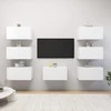 TV staliukas Televizoriaus spintelės, 7vnt., baltos, 30,5x30x60cm, mediena