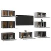 TV staliukas Televizoriaus spintelės, 7vnt., pilkos, 30,5x30x60cm, MDP