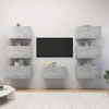 TV staliukas Televizoriaus spintelės, 7vnt., pilkos, 30,5x30x60cm, MDP