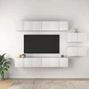 TV staliukas Televizoriaus spintelės, 8vnt., baltos, apdirbta mediena