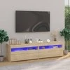 TV staliukas Televizoriaus spintelės su LED, 2vnt., ąžuolo, 75x35x40cm