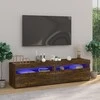 TV staliukas Televizoriaus spintelės su LED, 2vnt., ąžuolo, 75x35x40cm