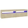 TV staliukas Televizoriaus spintelės su LED, 2vnt., ąžuolo, 75x35x40cm