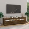 TV staliukas Televizoriaus spintelės su LED, 2vnt., ąžuolo, 75x35x40cm