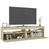 TV staliukas Televizoriaus spintelės su LED, 2vnt., ąžuolo, 75x35x40cm