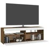 TV staliukas TV spintelės su LED, 2vnt., dūminio ąžuolo, 60x35x40cm