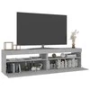TV staliukas Televizoriaus spintelės su LED, 2vnt., betono, 75x35x40cm