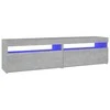 TV staliukas Televizoriaus spintelės su LED, 2vnt., betono, 75x35x40cm