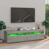 TV staliukas Televizoriaus spintelės su LED, 2vnt., betono, 75x35x40cm